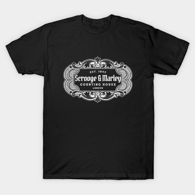 Scrooge & Marley Counting House London - Est. 1843 - vintage logo T-Shirt by BodinStreet